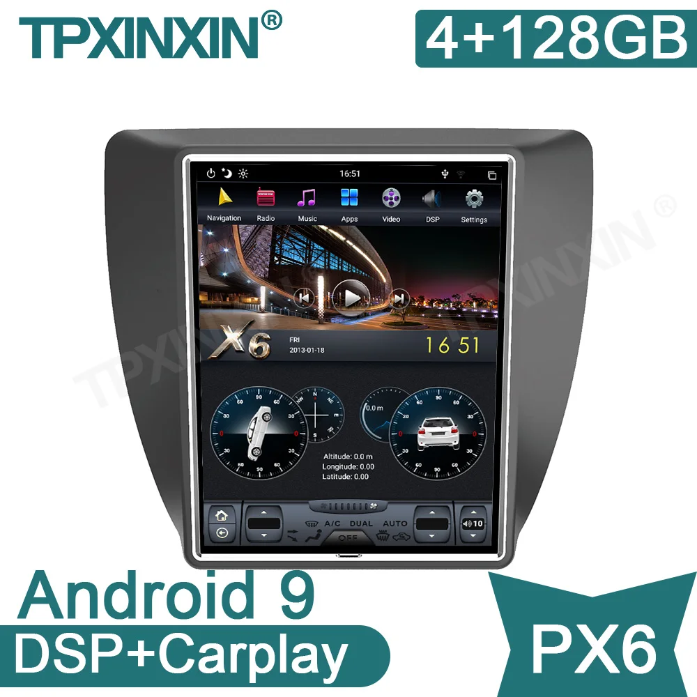 

Android 9 4+128G For VW Sagitar 2012-2018 Car multimedia Player GPS Radio Stereo Tape Recorder Head Unit 2din