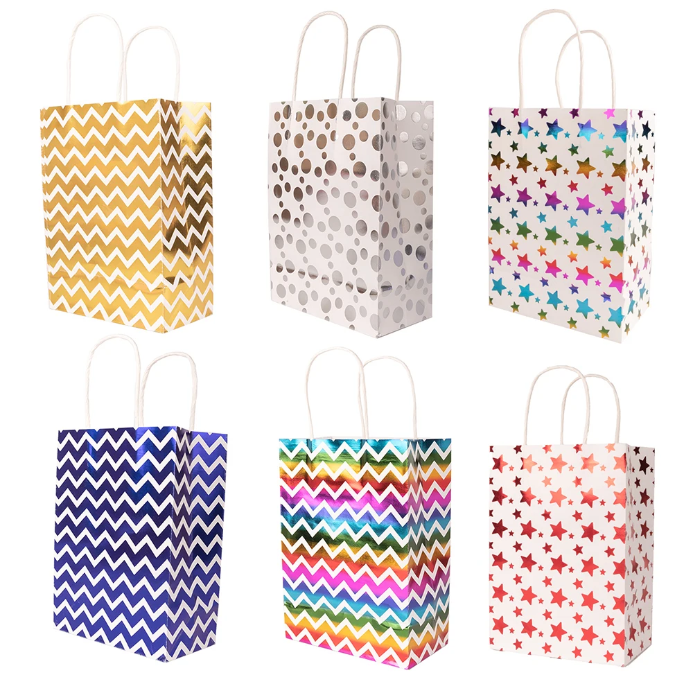 6 шт. бумажные пакеты для подарков на Рождество | Дом и сад