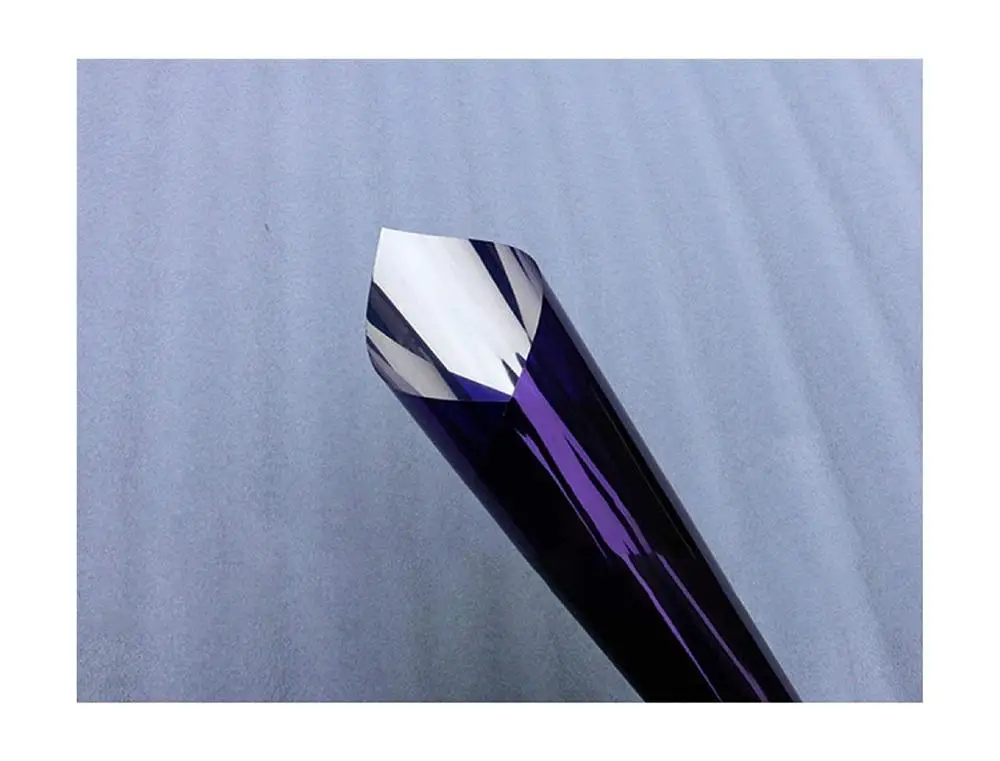 Purple color 110 см* 600 см отражающая зеркальная пленка анти-УФ теплоизоляция серебристо-коричневый цвет Солнечная Оконная пленка из фольги с пятнами для дома raamfolie - Цвет: Purple color