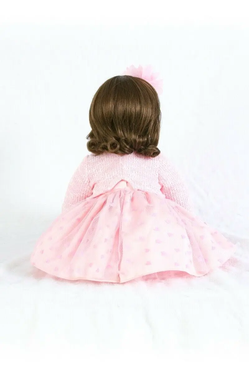 

New 22" Handmade Vinyl Silicone Reborn Baby Dolls Lifelike Doll Girl Gift Toys for Girls Baby Doll Cartoon Educational DIY Toy