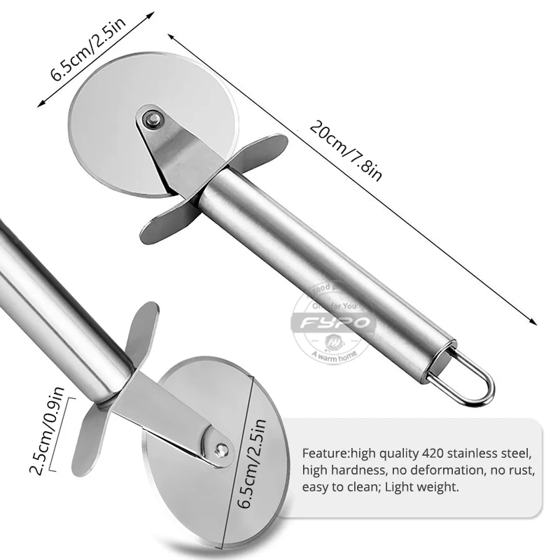 Нож для пиццы из нержавеющей стали круглая нож торта хлеба кухни|Инструменты