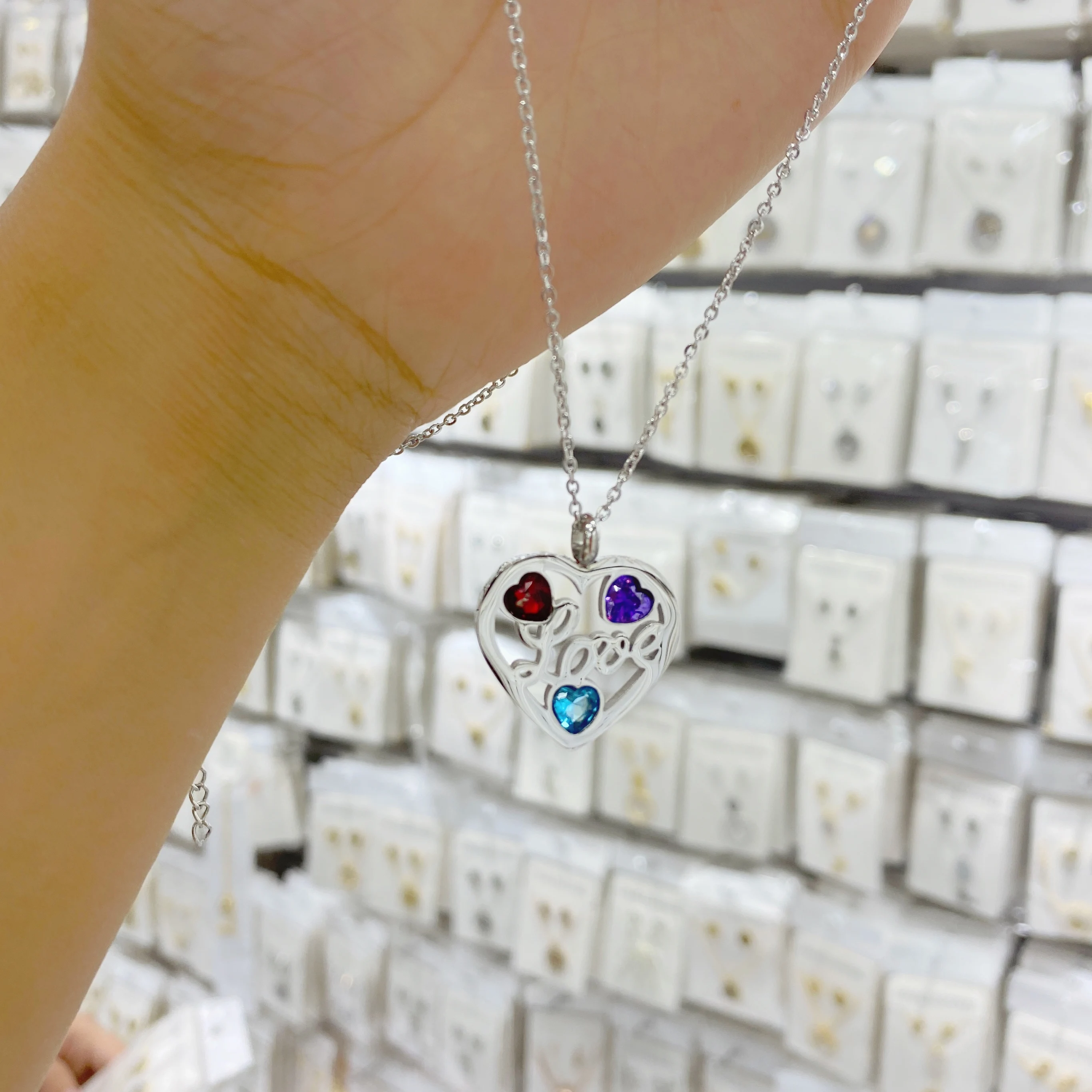 2020 New zircon Heart Necklaces For Women Jewelry Golden Chain Choker Necklace Pendant Female Gifts | Украшения и аксессуары