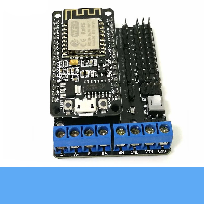 ESP8266 Wireless Controller NodeMCU Development Board+ Motor Driver Board RC Robot Chassis Control Kit DIY For Arduino