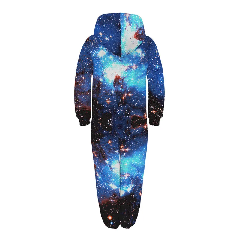 Raisvern Galaxy/детские комбинезоны с 3D принтом; комбинезоны унисекс с капюшоном и принтом; Свободный комбинезон с карманами для мальчиков и девочек; осень г