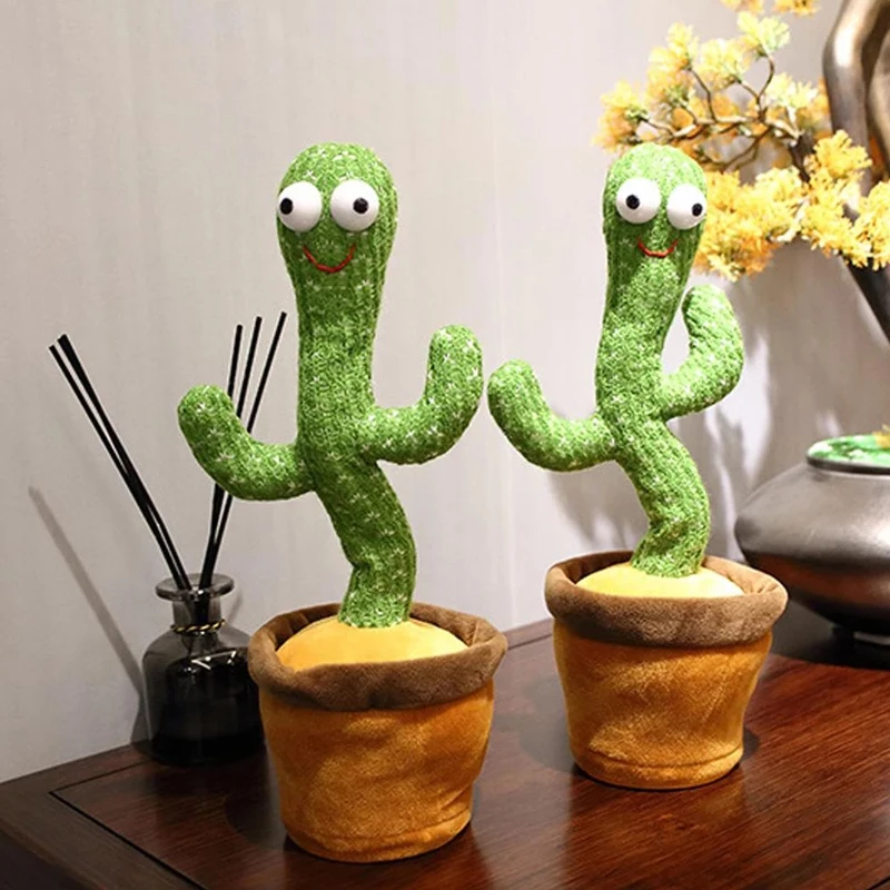 

Cactus Plush Toy Electric Singing Dancing And Twisting Cactus Luminous Recording Learning To Speak Twisting Plush Toy Home Decor