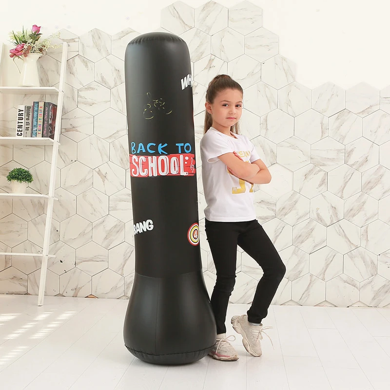 

New Inflatable Boxing Column Adult Fitness Sandbag Children Thickened Tumbler Venting Blow Column Toy Column