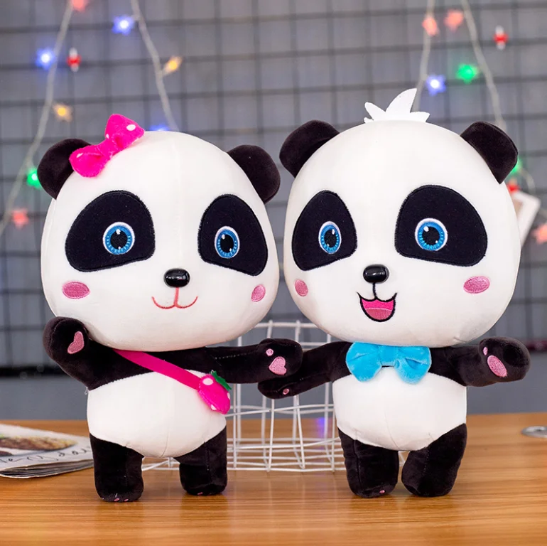 Juguete de peluche de dibujos animados para ni&ntilde;os, mu&ntilde;eco de peluche suave de 23-30cm con dise&ntilde;o de Babybus, Panda, Jojo-2