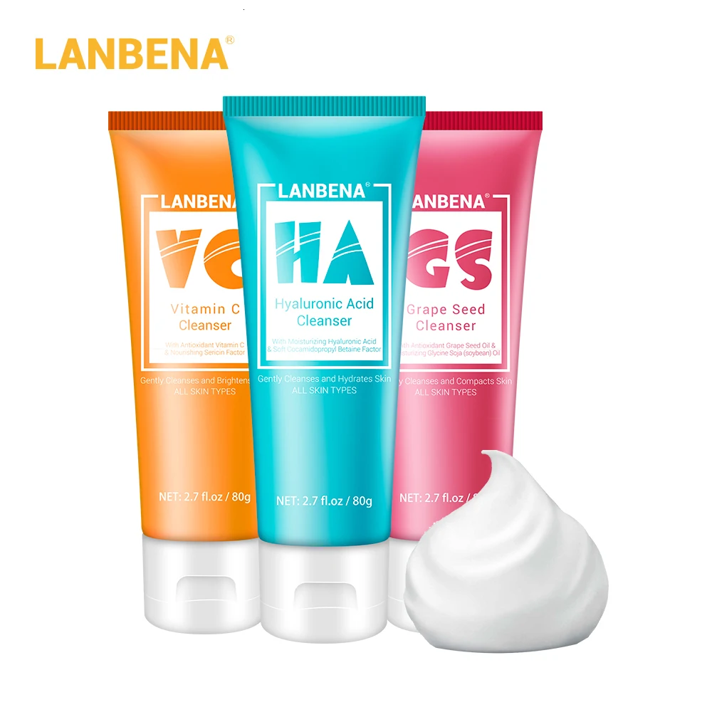 Очищающее средство для лица LANBENA пенопласт очищение глубокое сужение пор