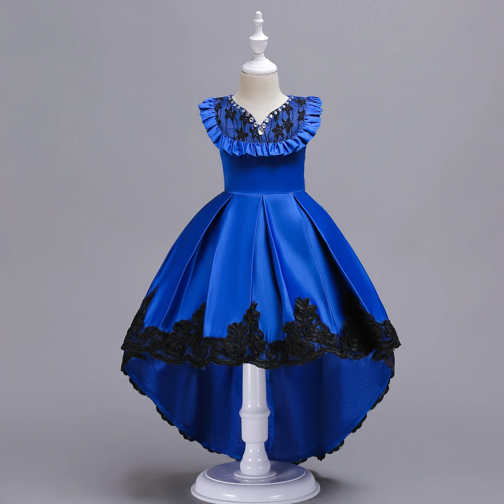 Girls Designer Kids 2019 New Arrival Vintage Style Red Yellow Purple Royal Blue Childrens Party Dress Princess Dresses | Детская одежда