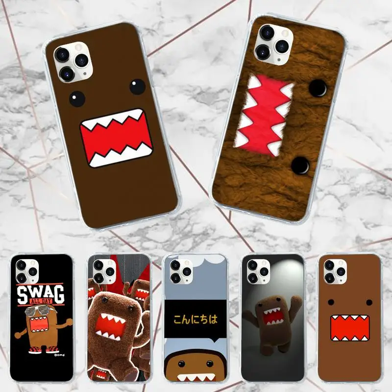 

Domo-kun cute japan Phone Case Transparent soft For iphone 12 11 13 7 8 6 s plus x xs xr pro max mini