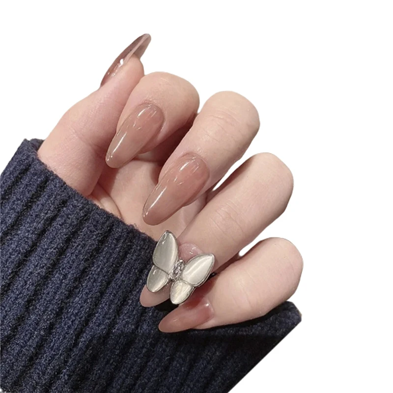 24 шт. свадебные ногти с клеем|Накладные ногти| |