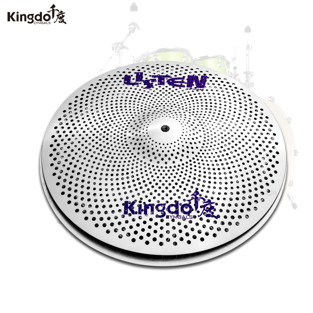 Недорогая Бесшумная тарелка Kingdo тихий звук 12 дюймов hihat низкая громкость для