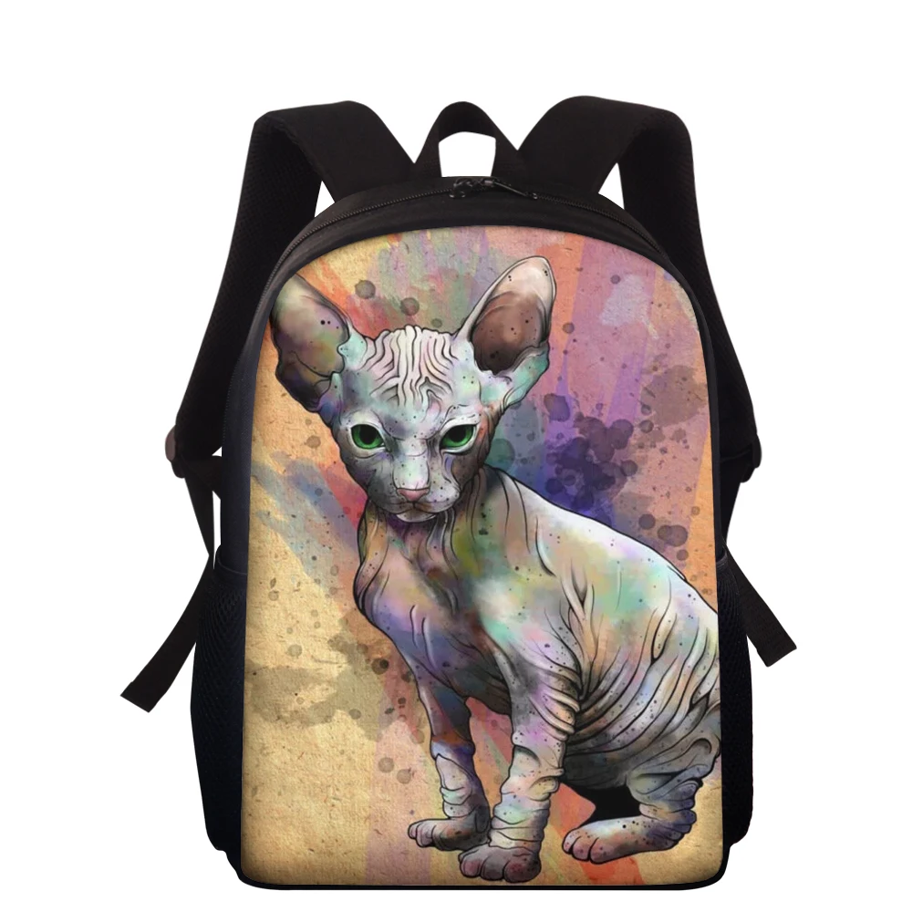

Детский рюкзак 15 дюймов с мультипликационным котом для девочек и мальчиков, школьный ранец для учебников для подростков, дорожная сумка на ...
