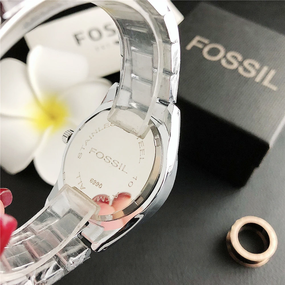 

Fossil- Quartz Wrist Dress Women Watches Silver Bracelet Ladies Watch Stainless Steel Clock Casual Watch 56692