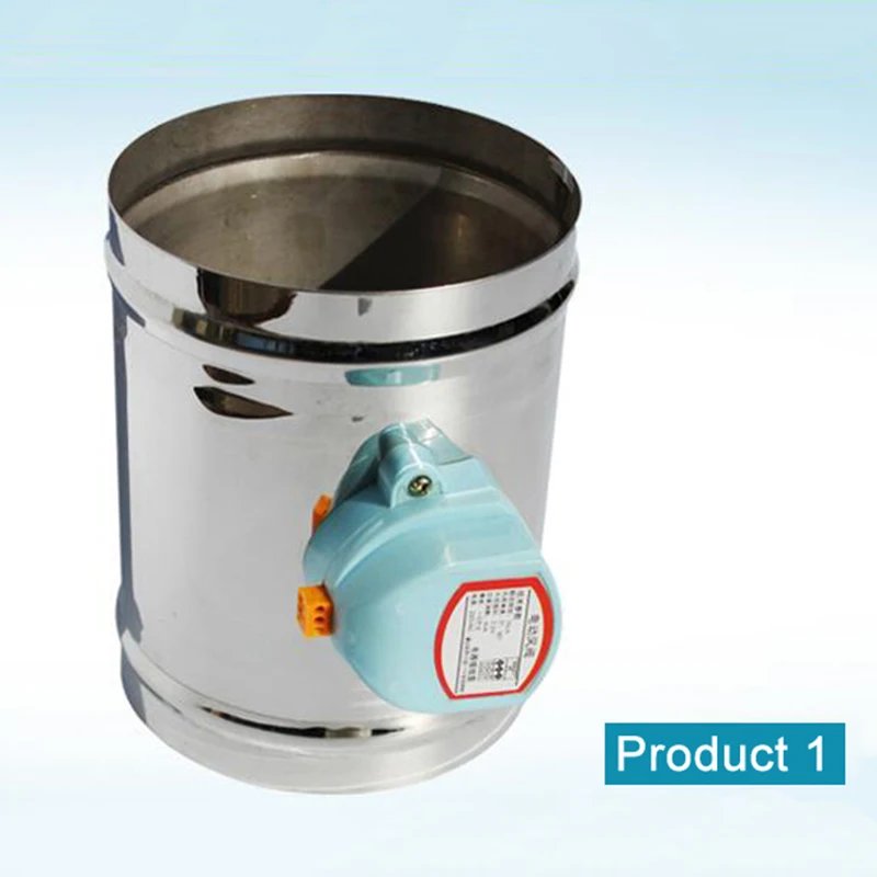 

125mm stainless steel air damper valve HVAC electric air duct motorized damper for 5 inch ventilation pipe valve 220V
