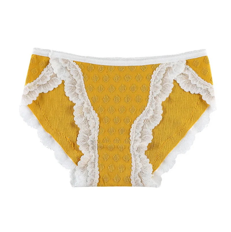 

3Pcs Women Cotton Panties Comfortable ladies Underwears Sexy Middle-Waisted Lace Breathable Underpant Female Lingerie Briefs