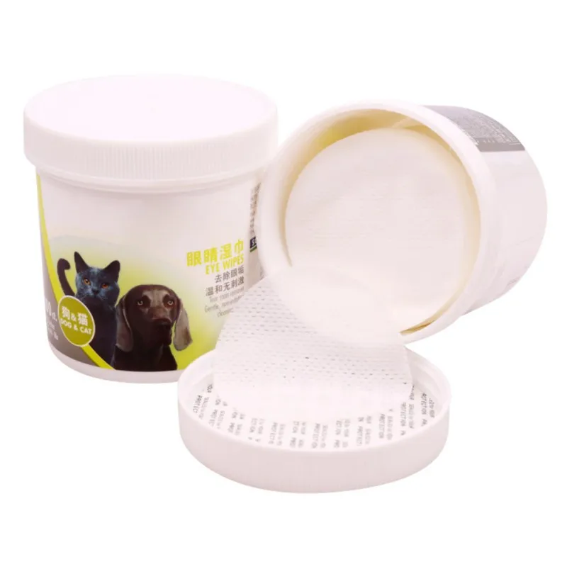 

100pcs Cat Dog Cleaning Paper Towels Pet Eye Wet Wipes Cat Tear Stain Remover Gentle Non-intivating Pets Cleaning Wipes