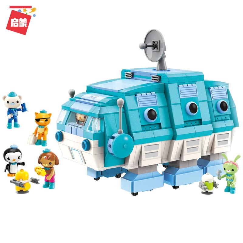 

766 шт. 3715 подводная лодка, маленькая колонна, строительные блоки, водяной медведь, насекомое, лодка, Детская сборка, игрушка, подарки