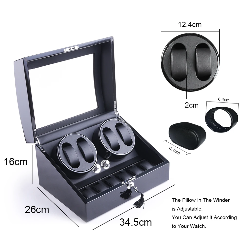 Watch Winder for 4 Automatic Watches with 6 Extra Storages | Наручные часы