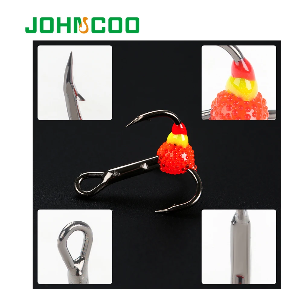 JOHNCOO 5 шт. бронзовых морских рыболовных крючков для зимней рыбалки 6 #8 #10 # с высоким