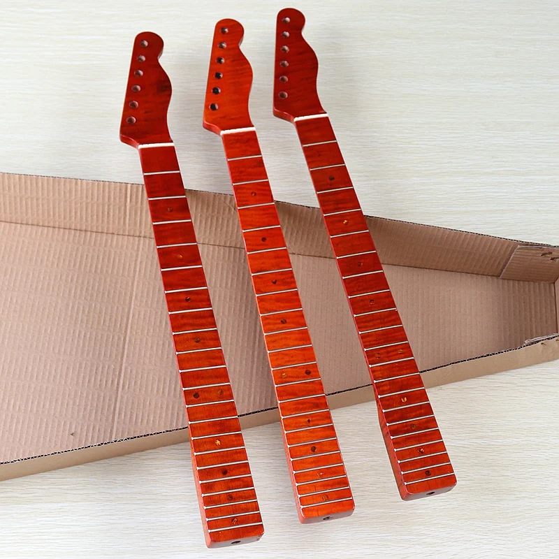 flamme ahorn e gitarre hals tl hals kanada flamme ahorn holz hochglanz finish 21 bünde braun farbe tele neck free global shipping