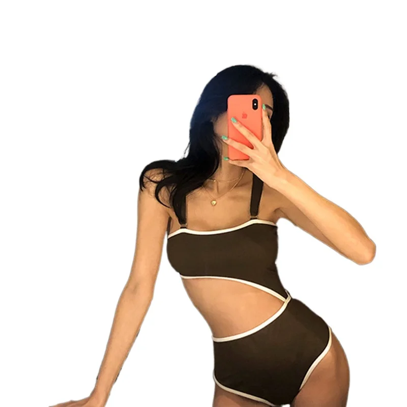 

Korea 2021 New Solid Color Split Bikini Swimsuit Small Chest Sexy Fashion Bikini Ladies Hot Spring Swimwear Women