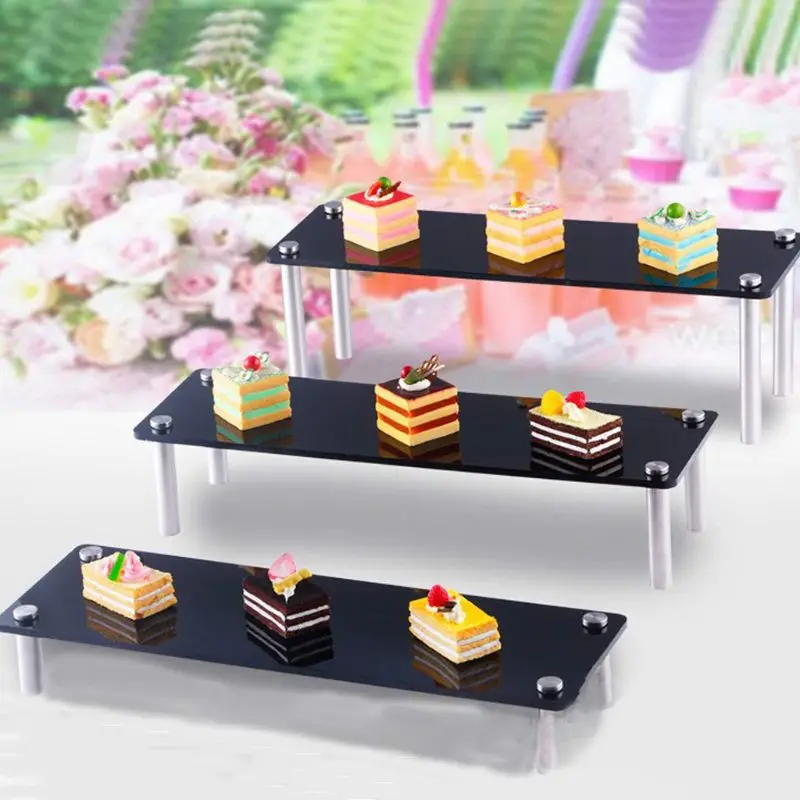 

3pcs/set Ladder Acrylic Cake Dessert Cupcake Display Stand Serving Platter Rack Dropshipping