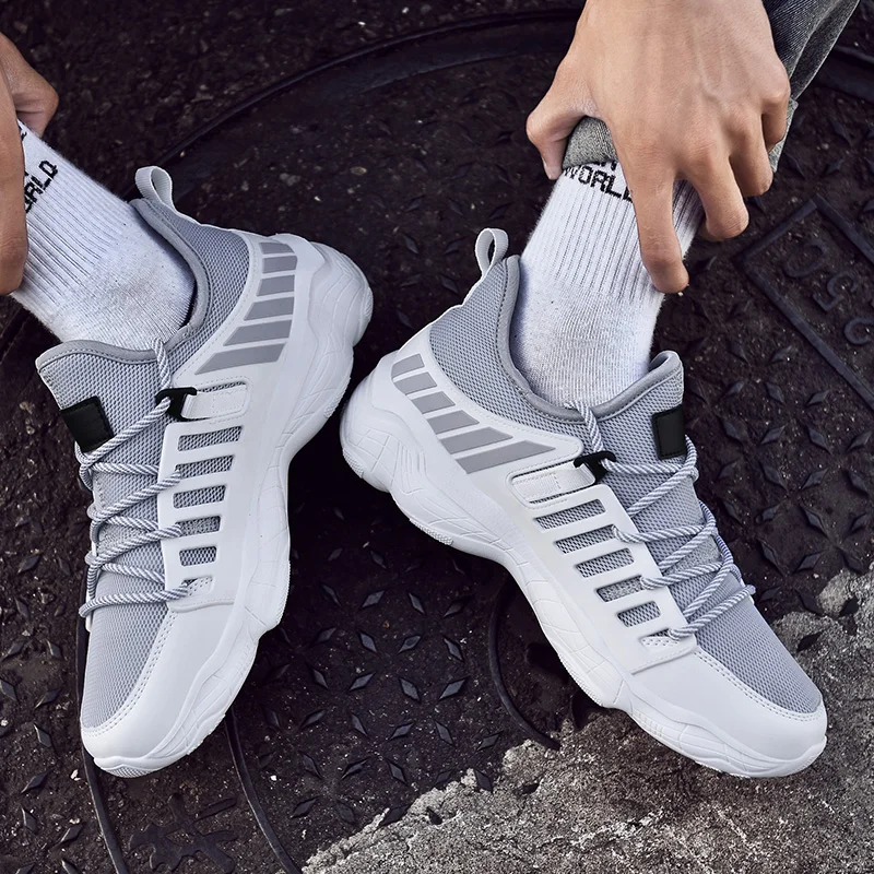 Breathable para on espadrilles causal for Fashion man leisure white solid Mens Shoes summer Male casuales Casual s mesh 2020 39 | Обувь