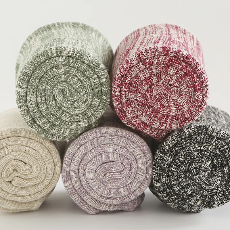 Зимние толстые носки из шерсти мериноса лыжные ботинки женские для бега зимние