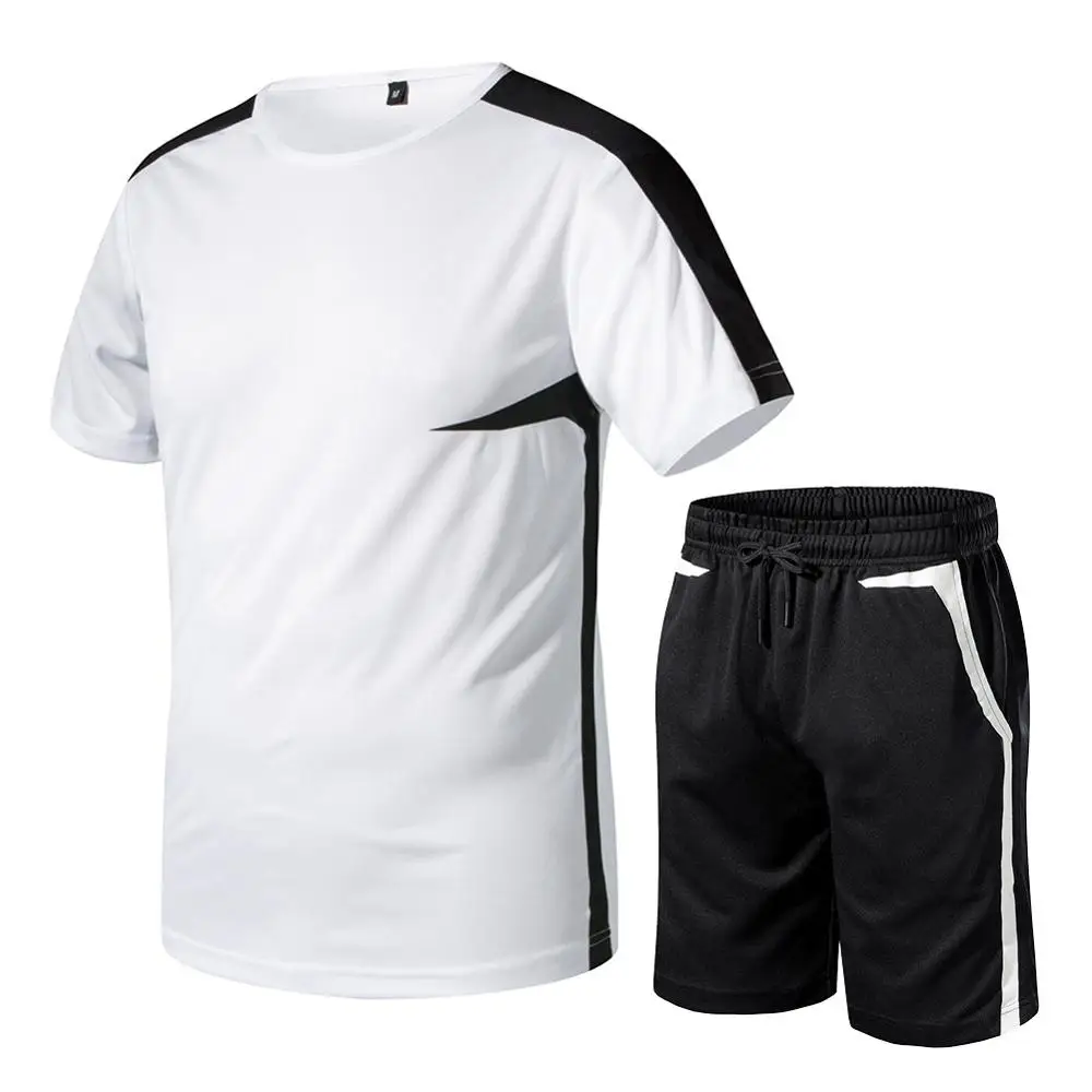 Хлопковые быстросохнущие мужские спортивные футболки для бега костюмы