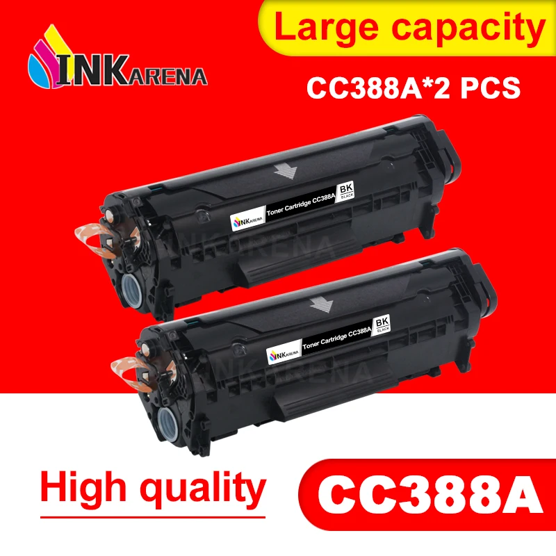 INKARENA 2 шт. 388A 88A совместимый с HP388A тонер-картридж для HP LaserJet P1007 P1008 P1106 P1108 M1136 M1213nf