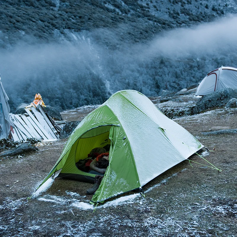 

Cloud Up Camping Tent 1-3 Persons Ultralight 20d Silicone / 210t Polyester Travel Hiking Tent With Free Mat Camping