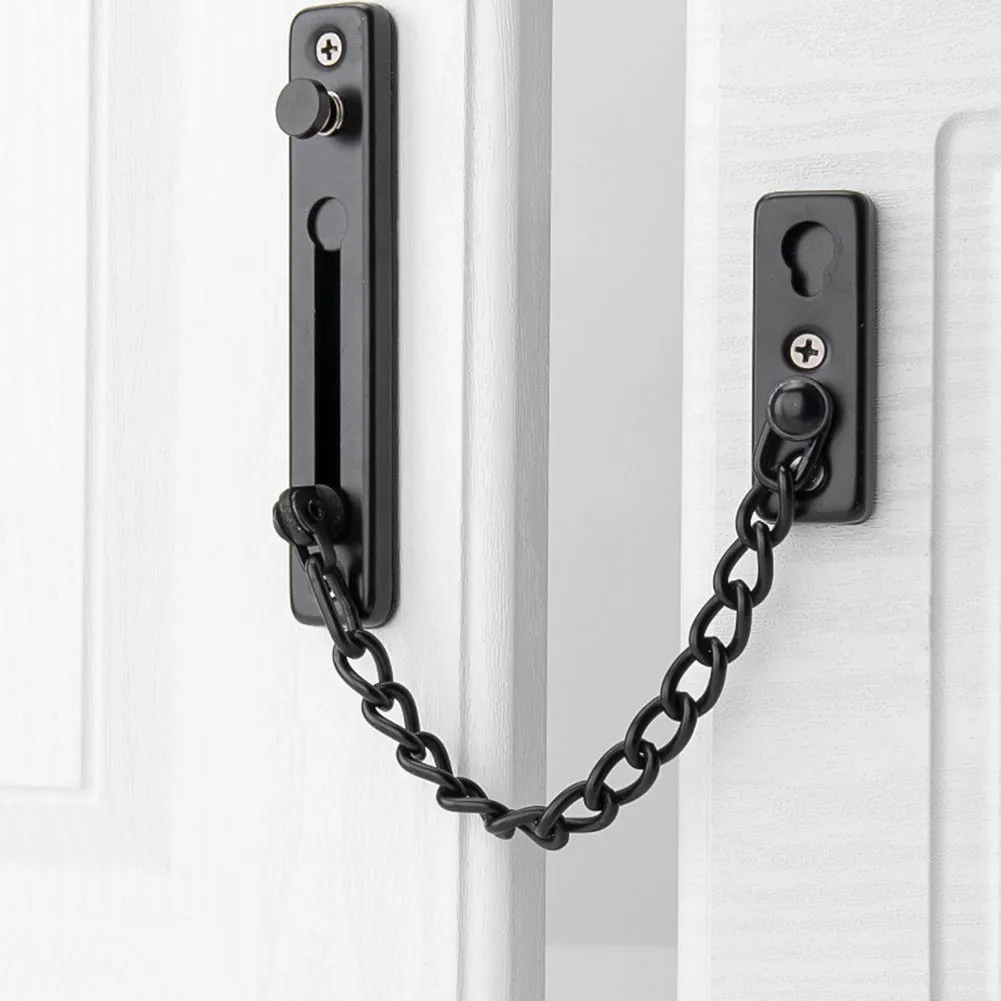 

Anti-theft Door Chain Lock Stainless Steel Security Chain Guard With Spring Anti Theft Pin Punch-free Door Lock Free Shipping