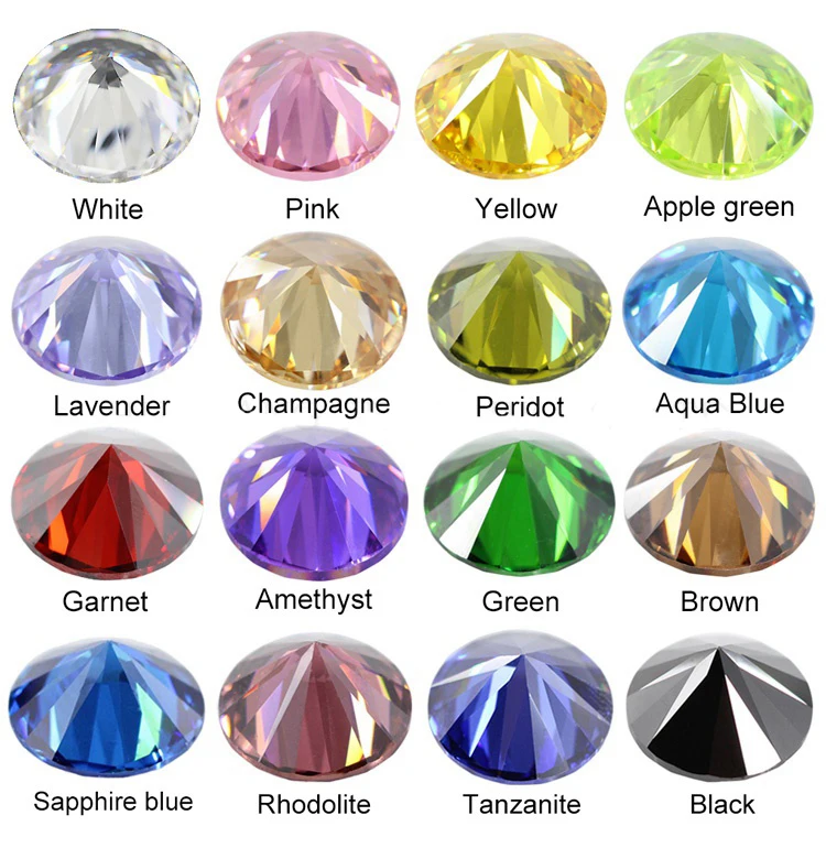 Кубический цирконий камень ожерелье с разноцветной круглой Форма бриллиантовой