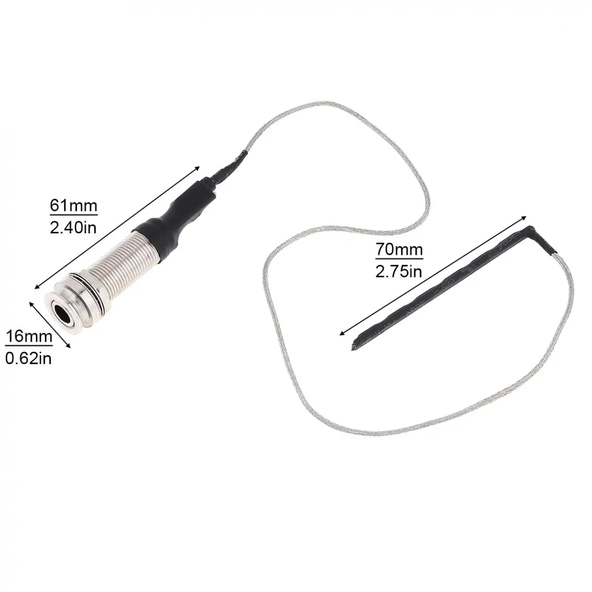 Серебряные медные гитары пассивный пьезовыход Джек пьезопикап 1/4 | Спорт и