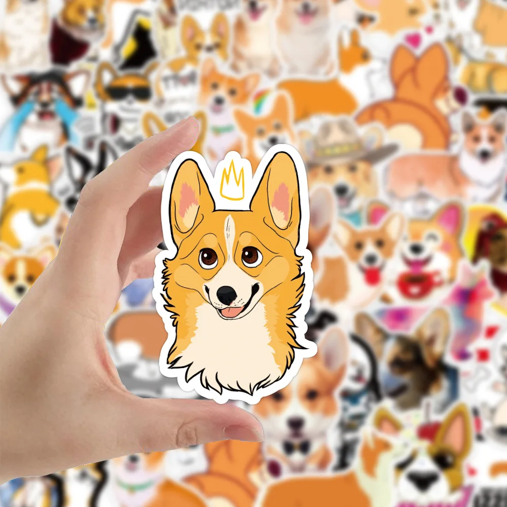 103050100pcs cute animals husky corgis pet dog stickers diy skateboard waterproof guitar phone decal graffiti sticker kid toy free global shipping