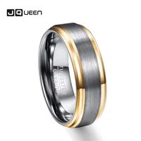 8MM Width 2.3MM Thick Tungsten Metal Lovers Wedding Ring With Full Size 7 8 9 10 11 12 For Men's Ring Wholesale 10PCS