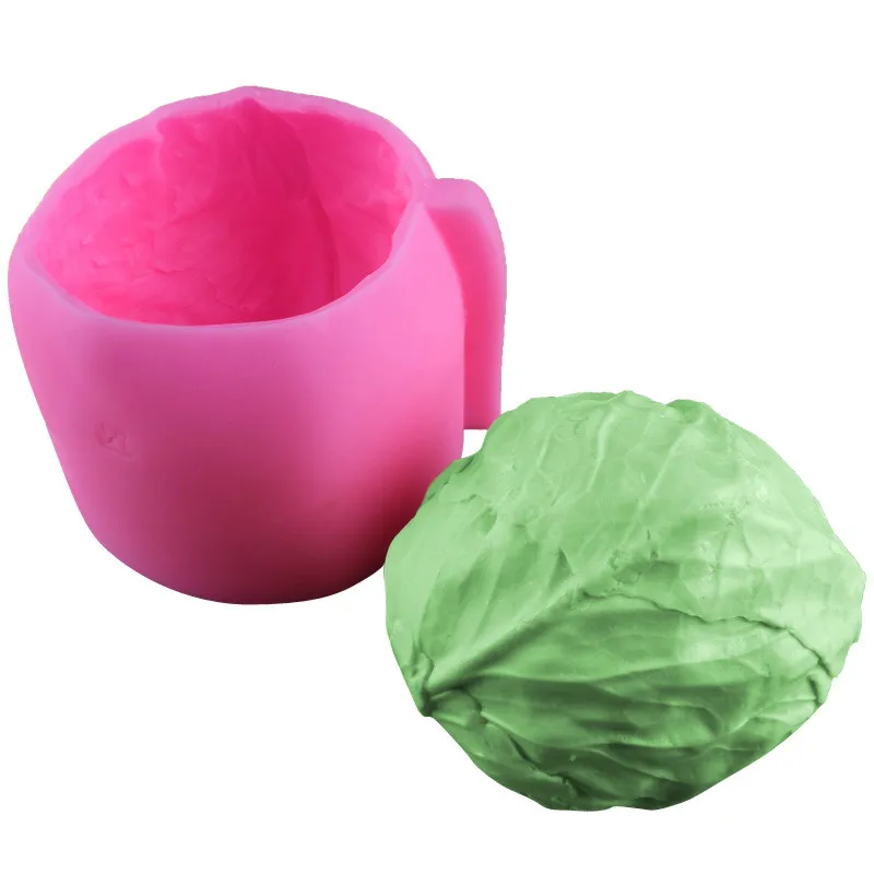 

Simulation cabbage DIY Cake mold Aromatherapy Plaster mold fragrance wax Soap Chocolates Cooking class teaching Food grade
