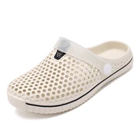 child cool slippers summer hole shoes wading light kids pu garden shoes cream colored beach flat sandals