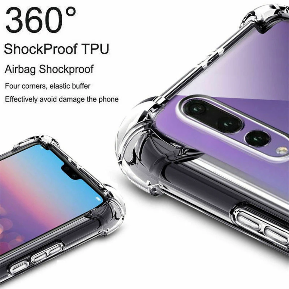 Ultrathin Shockproof Soft TPU Silicone Clear Case Crystal Phone Back Cover Shell Coque Funda for HUAWEI P20 Lite nova 3e Pro | Мобильные