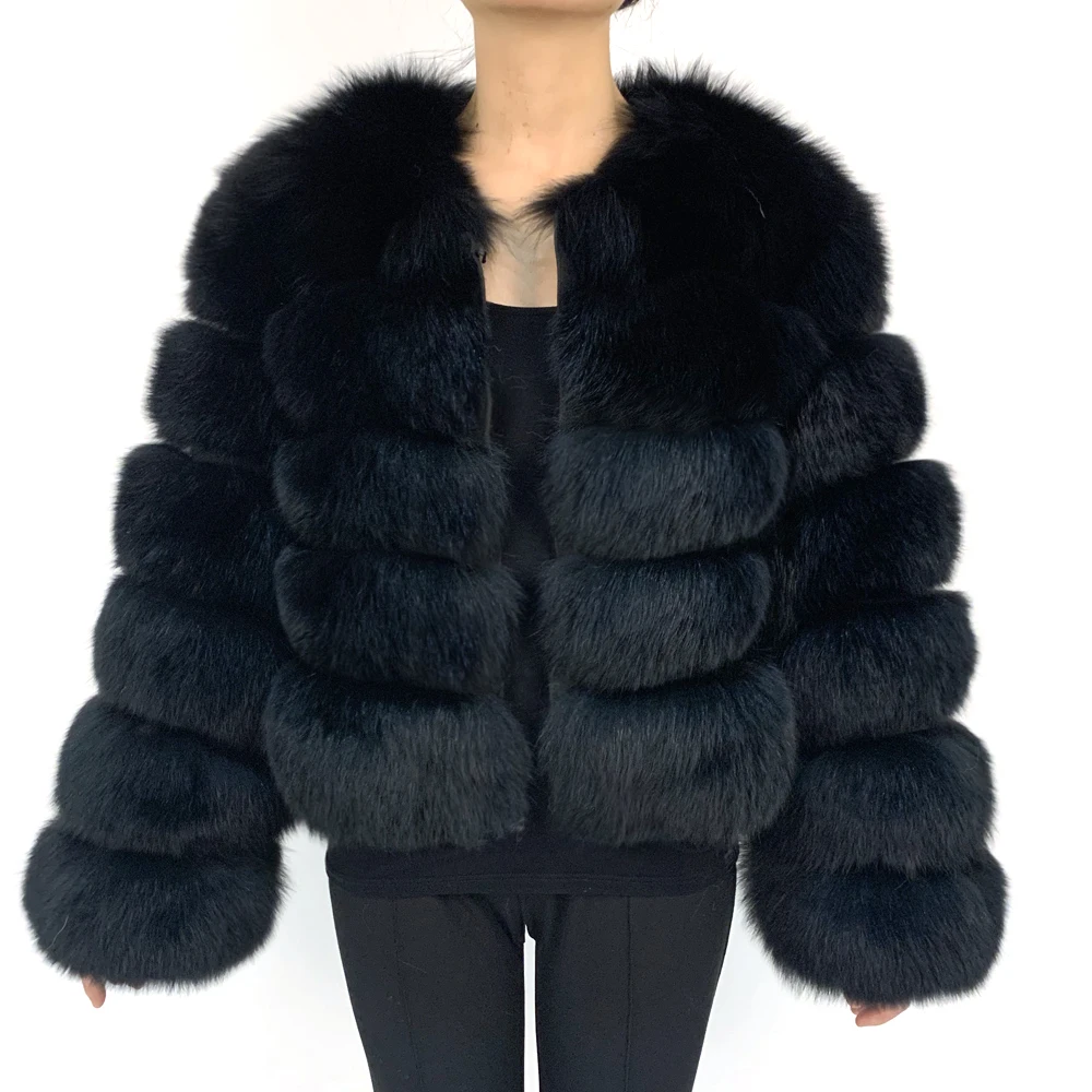 Женская парка с длинным рукавом теплая Толстая натуральным лисьим мехом