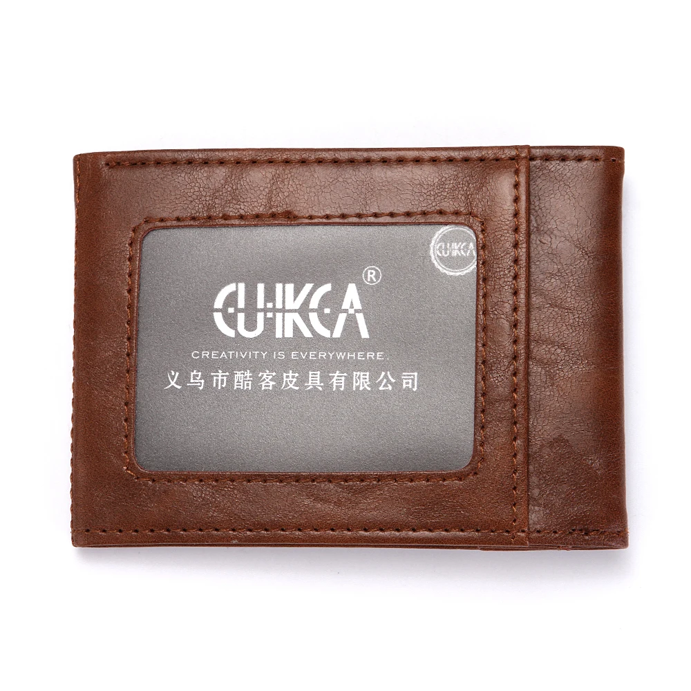 Ультратонкий кожаный мини кошелек с RFID защитой для мужчин и женщин тонкий