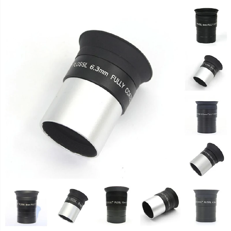 Datyson Black Dog Series PLOSSL 1.25 Inches 4mm 6.3mm 8mm 10mm 12.5mm Black & Silver Color PLOSSL Eyepiece Optical Lens