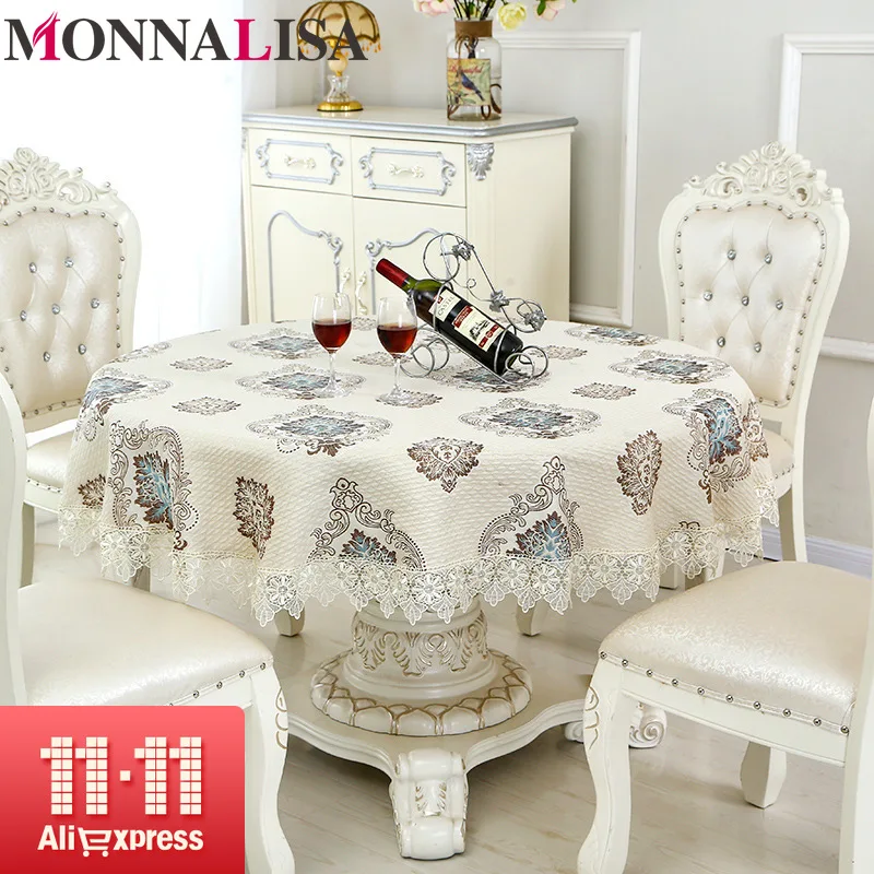 2019 домашняя Высококачественная мягкая круглая скатерть ткань в европейском