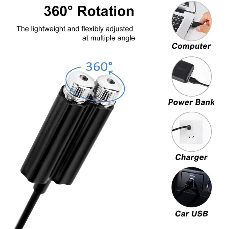 

Car Lights Goods Accessories USB Night Star Projector 2 In 1 Car Ceiling Light Atmosphere Lamp Home Ceiling Dropshipping