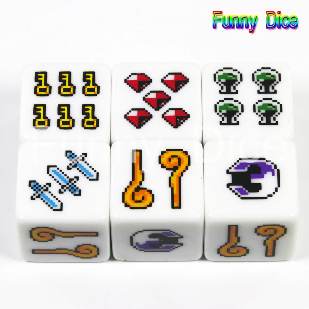 Новое поступление! 18 мм Цифровой D6 набор игральных костей 6 шт./компл. пластиковый