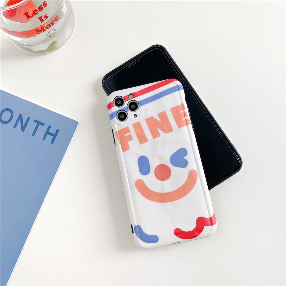 Модный защитный чехол для камеры INS Smile Face iphone 11 Pro XS MAX XR SE20 мягкий силиконовый