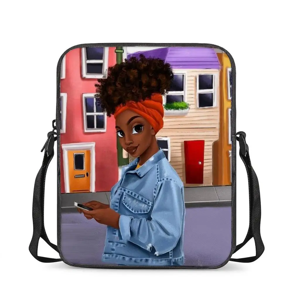 Сумки через плечо HYCOOL для женщин, уличные черные сумки-мессенджеры с принтом в африканском стиле для девочек и мальчиков, пляжн�