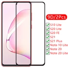 Защитная пленка для экрана 9d, закаленное стекло для samsung galaxy s20 fe s10 lite s21 plus note 10 20 light 5g, защитный чехол