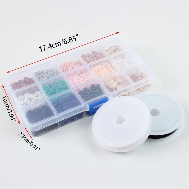 

N7MF Round Spacer Beads for Jewelry Making Bracelets Necklace Earring DIY Kit